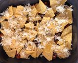 A picture of step 4 of Nacho ‘lasagne’.