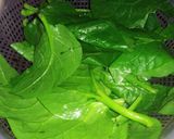 A picture of step 1 of Poi spinach pakode.