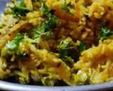 A picture of step 4 of Matar rice.