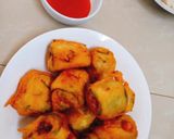 Hình bước làm 3 của món Cà tím cuộn thịt chiên giòn