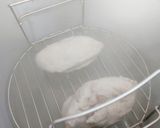 A picture of step 1 of My Steamed Chicken & Chorizo Burger Bun.