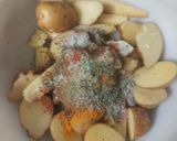 A picture of step 1 of Chatpata baby corn and baby potatoes.