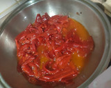 Foto del paso 5 de la receta: Piquillo rellenos de pechuga de pollo con jamón dulce y queso