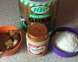 A picture of step 1 of Oats and peanut butter gur papdi.