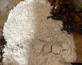 A picture of step 5 of Eggless Christmas cake.