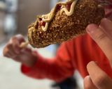A picture of step 7 of Keto corndog.