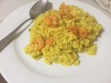 Arroz con camarones estilo hindu