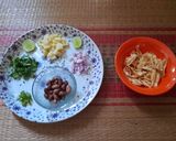 A picture of step 1 of Besan Papri Chat.