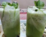 A picture of step 2 of Cucumber Mint Cooler Mocktail.