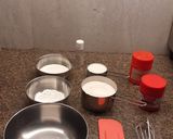 A picture of step 1 of Emoji mini cakes (eggless).