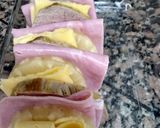 Foto del paso 1 de la receta: Peceto con ananá, queso y jamón con crema de choclo