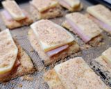 A picture of step 9 of Eggplant, ham, cheese — and done! The most delicious mini sandwiches.
