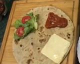A picture of step 2 of Tortilla wrap.