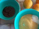 Torta con harina integral o blanca invertida de naranjas (vegan)!