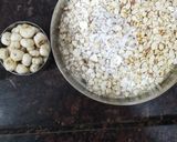 A picture of step 1 of Makhana rewri and chikki.