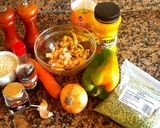 Foto del paso 1 de la receta: Camarones & almejas al arroz con azafrán