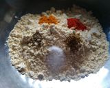 A picture of step 1 of Paneer Stuffed Shahi Gatta Curry.