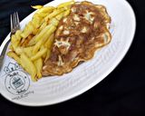 A picture of step 5 of Chips and omelette.