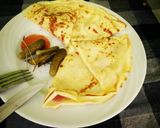 Hình bước làm 4 của món Crêpes ham và phomai