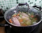 A picture of step 2 of Sig's Carrot and Leek Soup.