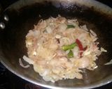 A picture of step 2 of Dosa with coconut chutney.