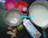 A picture of step 1 of Ginger panna-cotta.