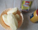 A picture of step 1 of Pan fried turmeric and garam potatoes#RamathanContest.
