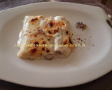 Foto del paso 3 de la receta: Canelones con grelos y chorizo gratinados con queso de tetilla (exprés) 