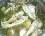 A picture of step 1 of Chicken stock Fried rice.