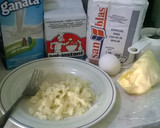 Foto del paso 1 de la receta: Pan de queso y Papa de "a de veras". Para máquina de pan.