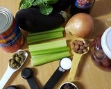 A picture of step 1 of Warm Mediterranean Salad.
