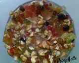 A picture of step 1 of Christmas fruit cake.
