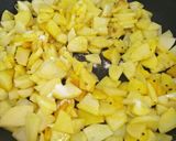 A picture of step 5 of Batatyaachya kaachryaa (stir fry potato vegetable).