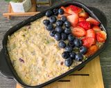 Gambar langkah 3 resipi Coconut Berries Banana Baked Oatmeal 🇲🇾.