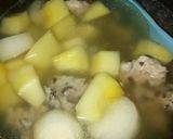 Hình bước làm 3 của món Canh Đu Đủ Nấu Mọc