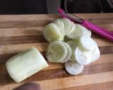 A picture of step 1 of Cool Cucumber Salad.