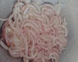 A picture of step 3 of #BCR#Raw banana kofta in caramelized onion gravy.