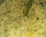 A picture of step 8 of Aloo Matar ki Tahari💖👌.
