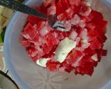 Foto langkah ke 4 dari resep Es Semangka Agar Agar Roti.