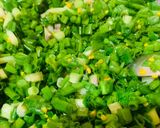 A picture of step 2 of Stir fried spring onion.