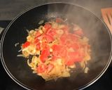 A picture of step 2 of Pasta with spinach sauce.