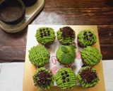 Foto langkah ke 7 dari resep Brownies Kukus Matcha Topping Glaze Matcha.