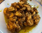 A picture of step 2 of Chicken and Squash Guyanese Curry.
