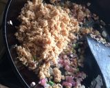 A picture of step 2 of Soya keema matar.