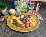A picture of step 1 of Kielbasa Potato Green Bean Bake.