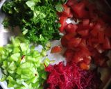 A picture of step 2 of Poha uttapam.