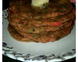 A picture of step 4 of Left over Green Daal Poori.