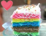 Foto langkah ke 8 dari resep Rainbow Cake Kukus 2 Telur.