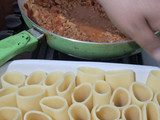 Paccheri rellenos de boloñesa como en TikTok