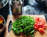 A picture of step 1 of Dal palak (spinach dal).
